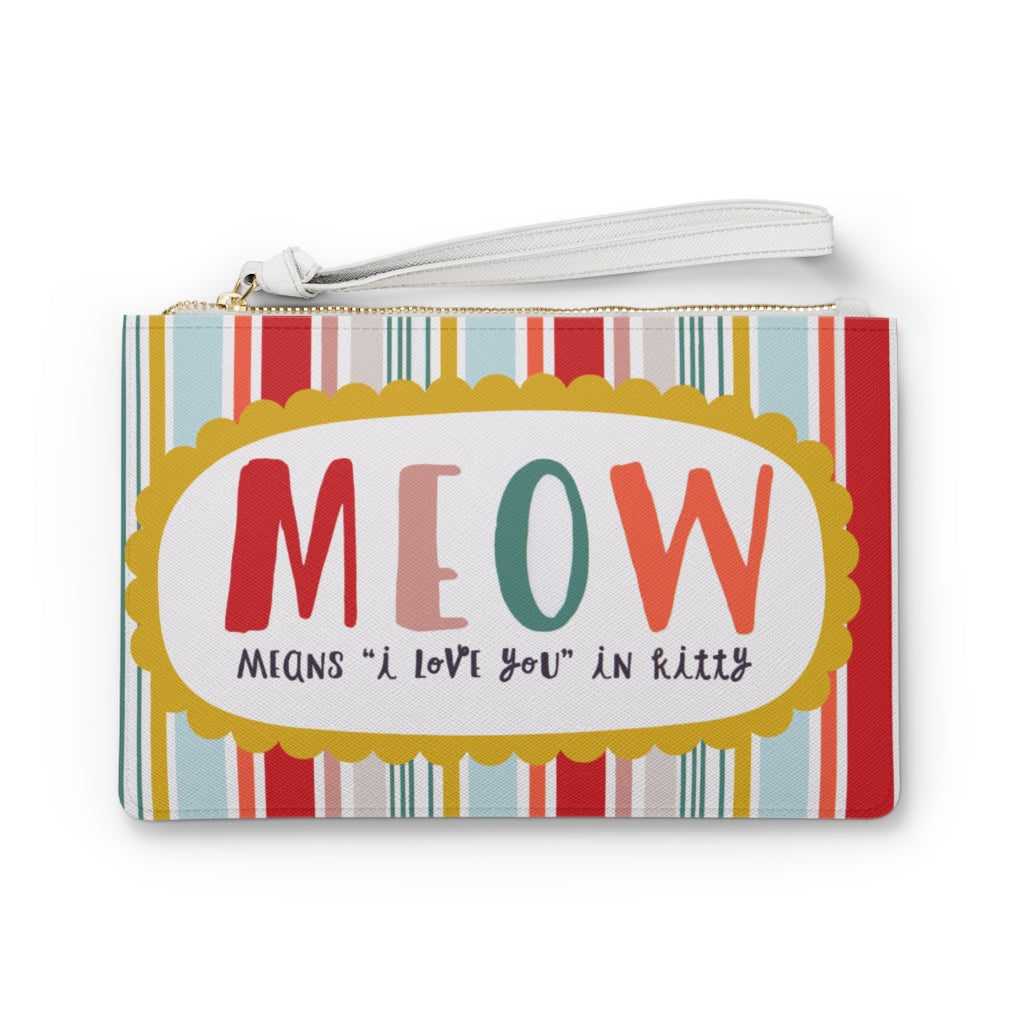 Clutch Bag - Meow Design for Cat Lovers