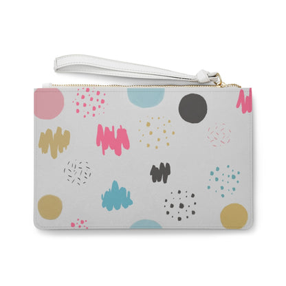 Clutch Bag Colorful Circle Design with strap