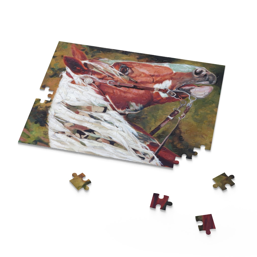 Cheval guerrier - Puzzle photo (120, 252, 500 pièces)