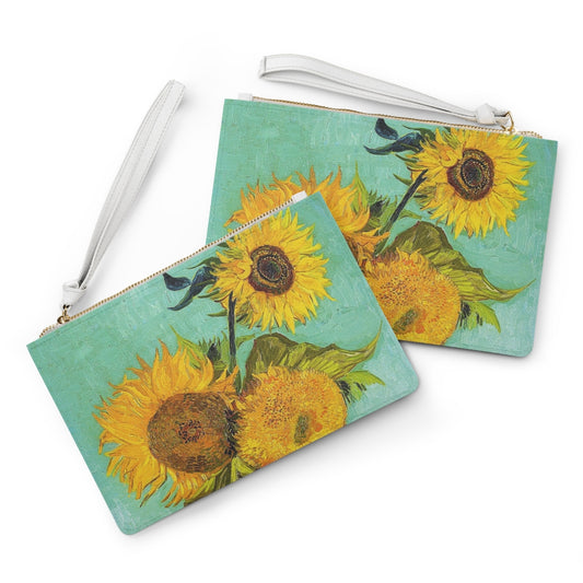 Clutch Bag Van Gogh Sunflower Design large