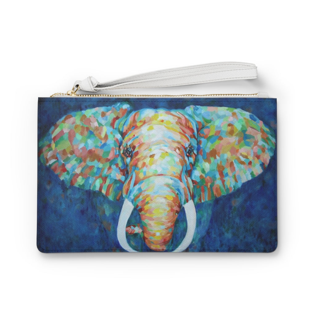 Clutch Bag - Colorful Elephant Large