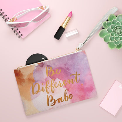Clutch Bag - Be Different Babe Clutch Bag - Be Different Babe pink and gold