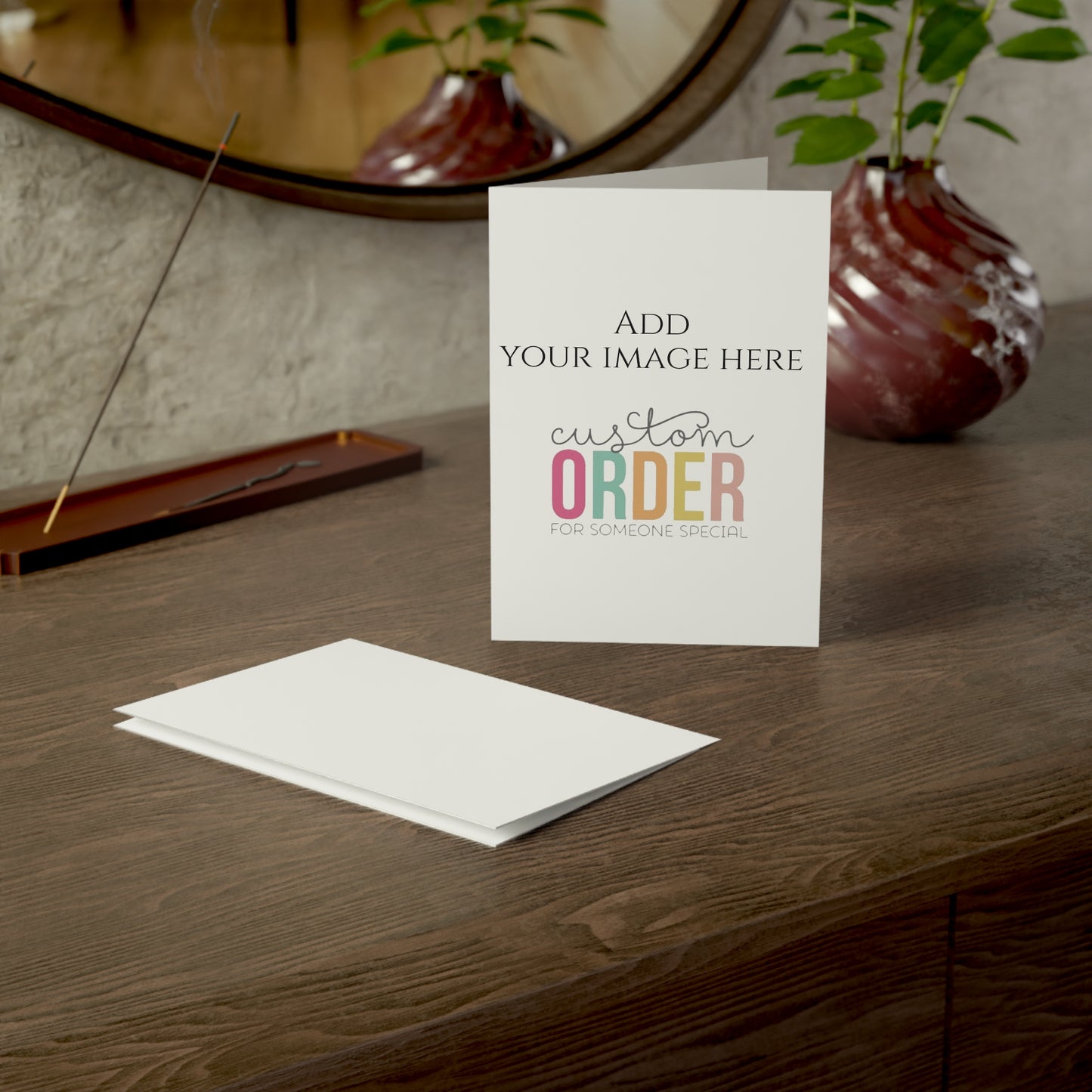 Customizable Greeting Cards - Folded Greeting Cards (1, 10, 30, and 50pcs)