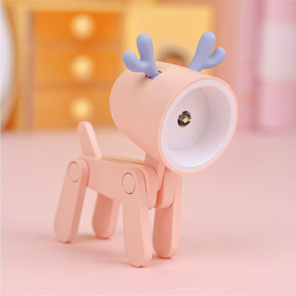 Small Mini Folding - Table Lamp - Night Light 1/6 Scale Doll Accessory Various Animal Shapes