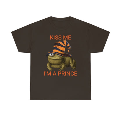 Kiss Me I'm a Prince - Halloween Toad Heavy Cotton Tee brown