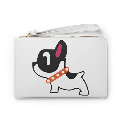 Clutch Bag Puppy Design black and white bag