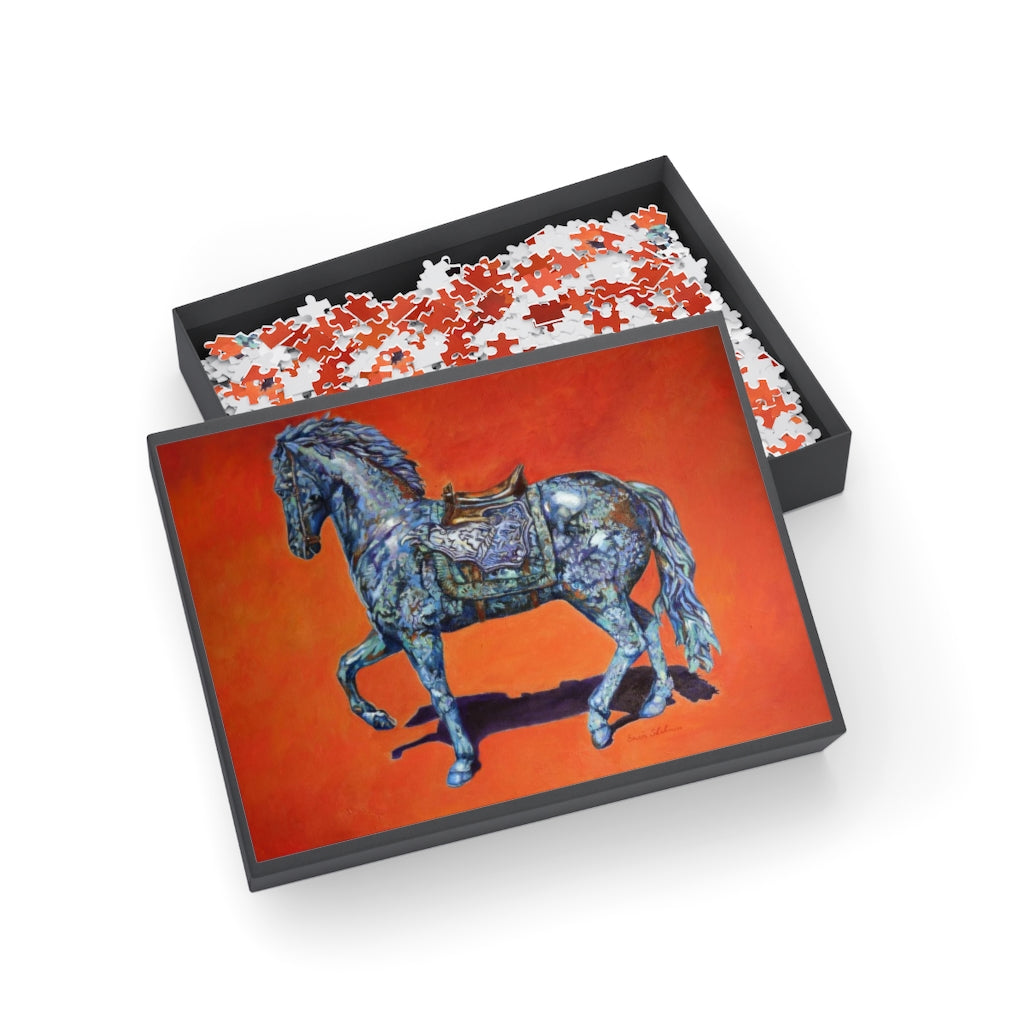 Puzzle (96, 252, 500, 1000-Piece) - Indigo Horse with box
