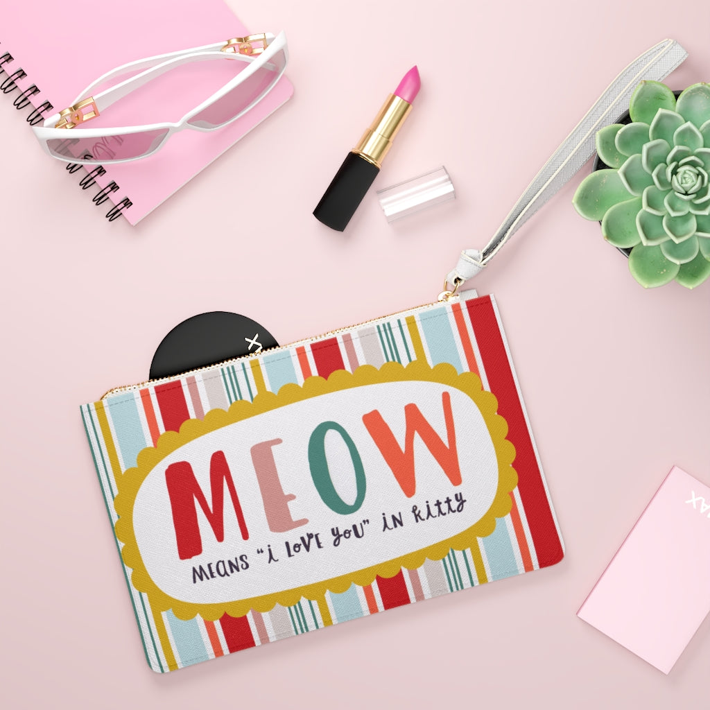 Clutch Bag - Meow Design for Cat Lovers bag