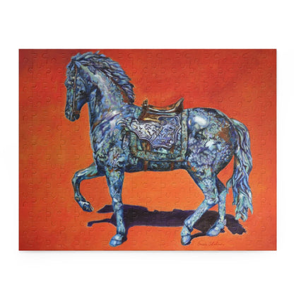 Puzzle photo (120, 252, 500 pièces) - Puzzle cheval indigo