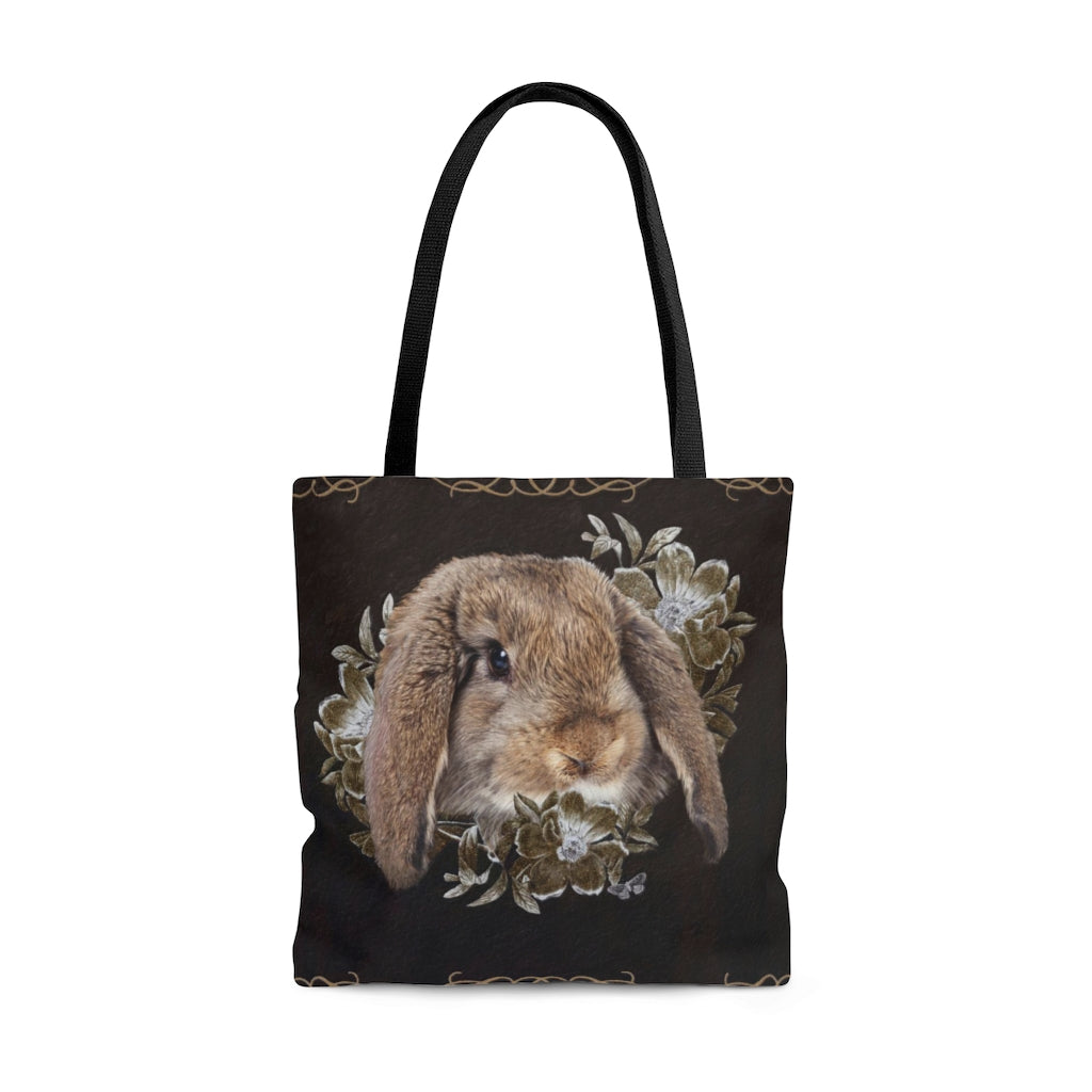 Tote Bag - Holland Lop Rabbit Design large front
