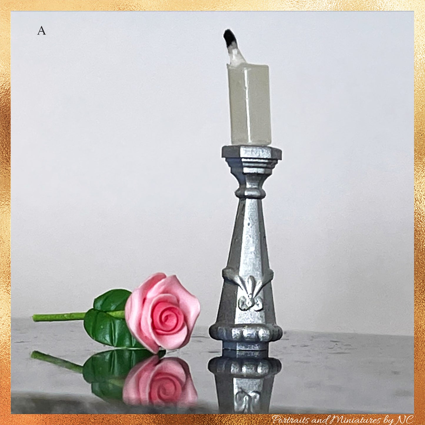 Miniature Candle Stick for Dollhouse 1 12 scale Option A