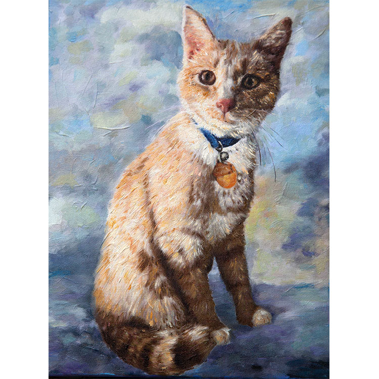 Tabby Cat Oil Portrait