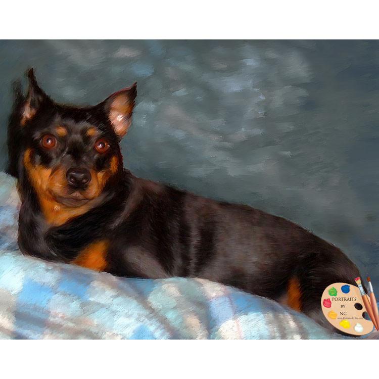 Portrait numérique de chien Chihuahua brun