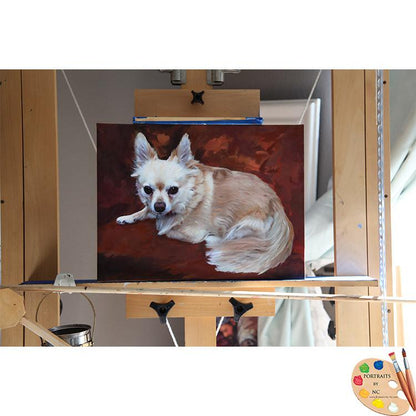 Individuell gemaltes Chihuahua-Hundeportrait