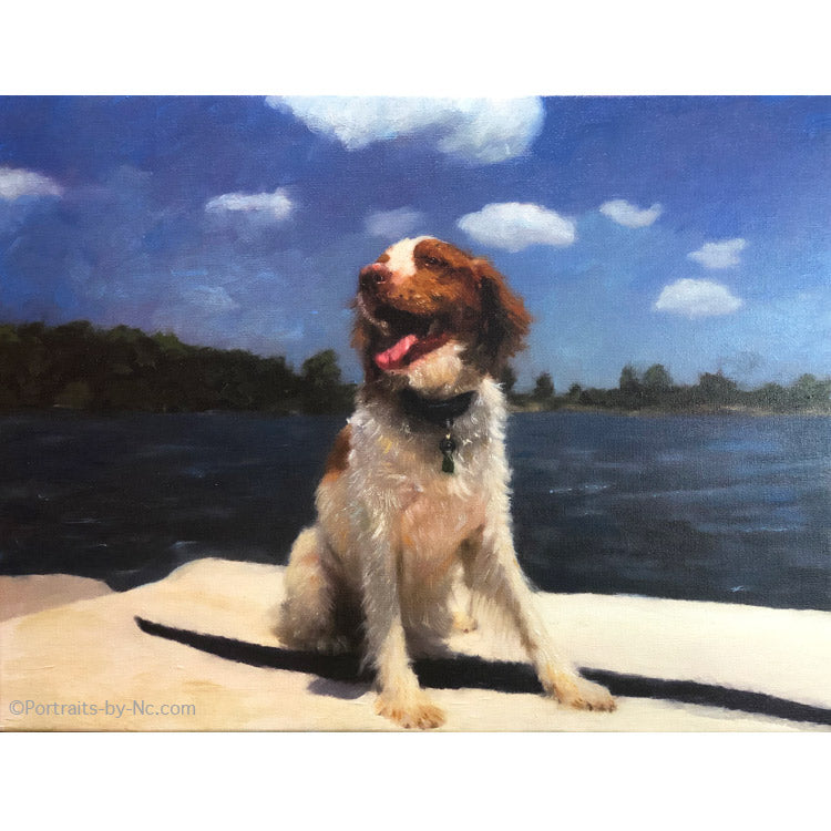 Irish Setter Custom Painted Dog Portrait