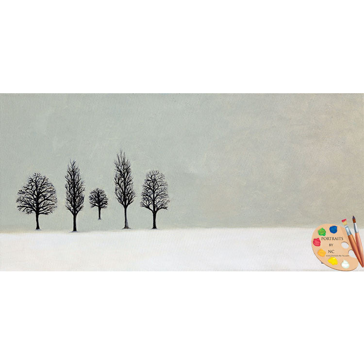 Winter Trees Landscape Painting