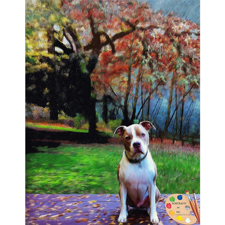 Pit Bull Dog Painting 348