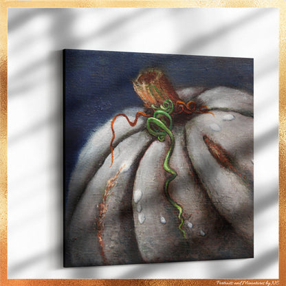 Pumpkin Stretched Canvas Print -Kissed by the Moon on wall