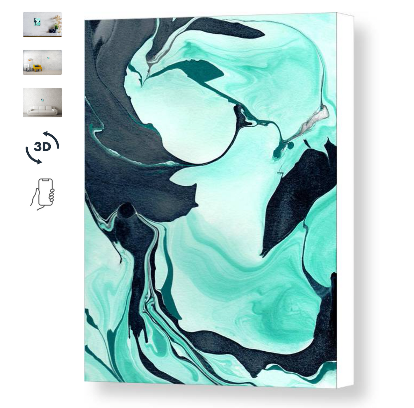 Blaue Lagune abstrakte Kunst - Leinwanddruck