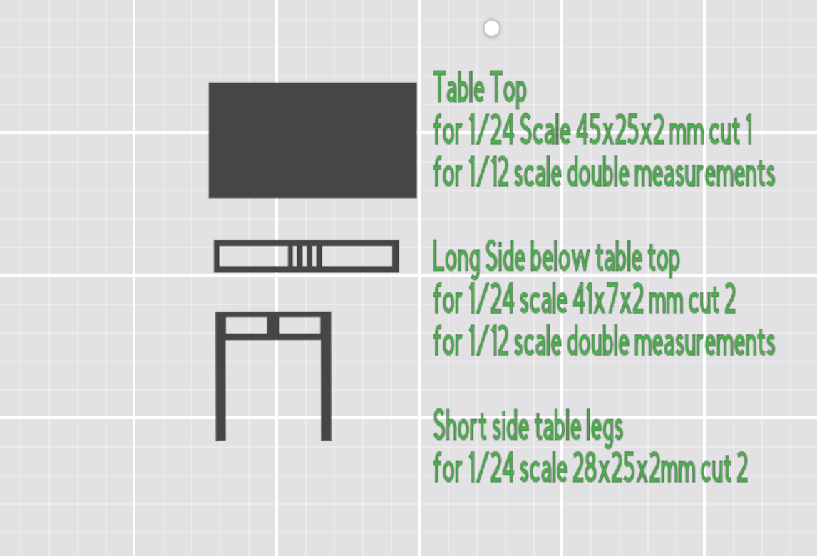 Chinese Style Dining Room Set - Miniature Furniture Free Cricut File