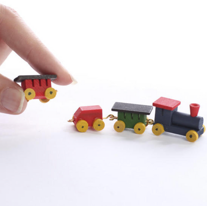 Miniature Wooden Train Set