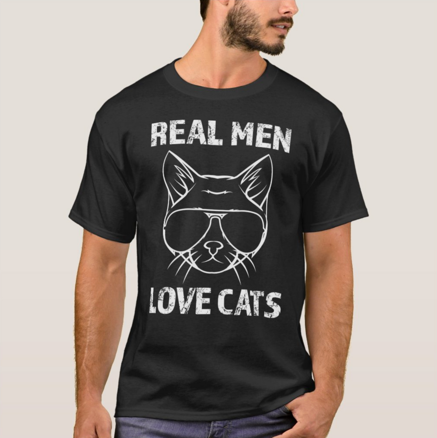 Real men love cats t- shirt