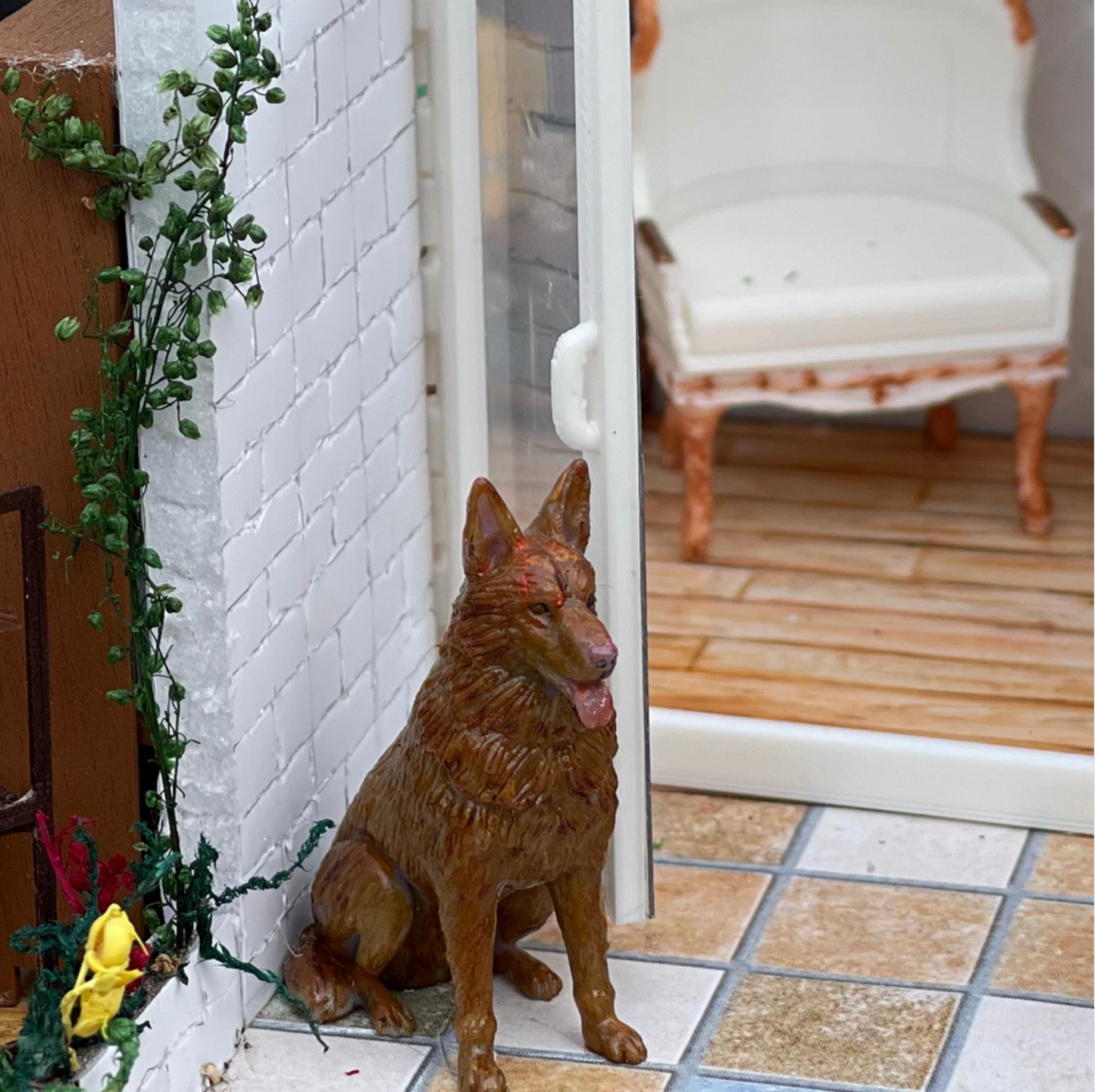 Statue de chien de berger allemand Statue de chien miniature sur mesure pour animaux de compagnie