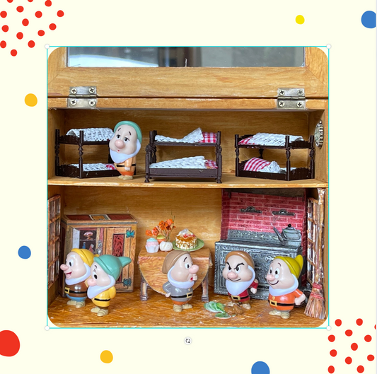 Snow White and The Seven Dwarves -  Custom Made Miniature Room Box
