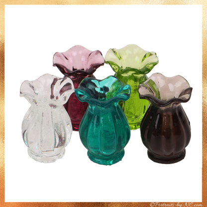 Handmade Miniature Glass Vase - Dollhouse Accessories