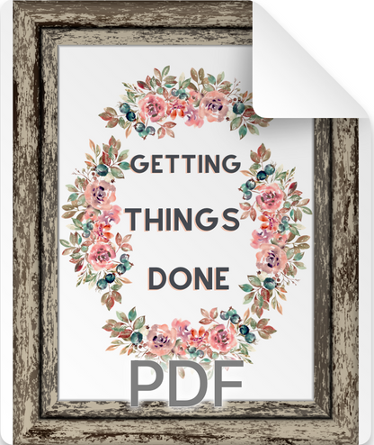 Getting Things Done Resizable Print - PDF, PNG and SVG Download