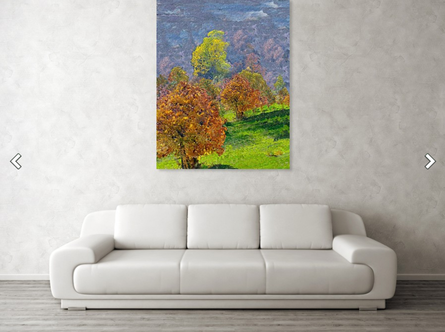 Stretched Canvas Print - Valley Of The Trees  - Landscape Print over sofa