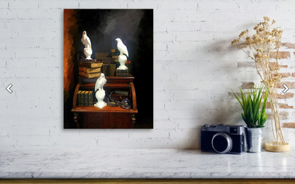 Wizards Library - Metal Print Home Decor