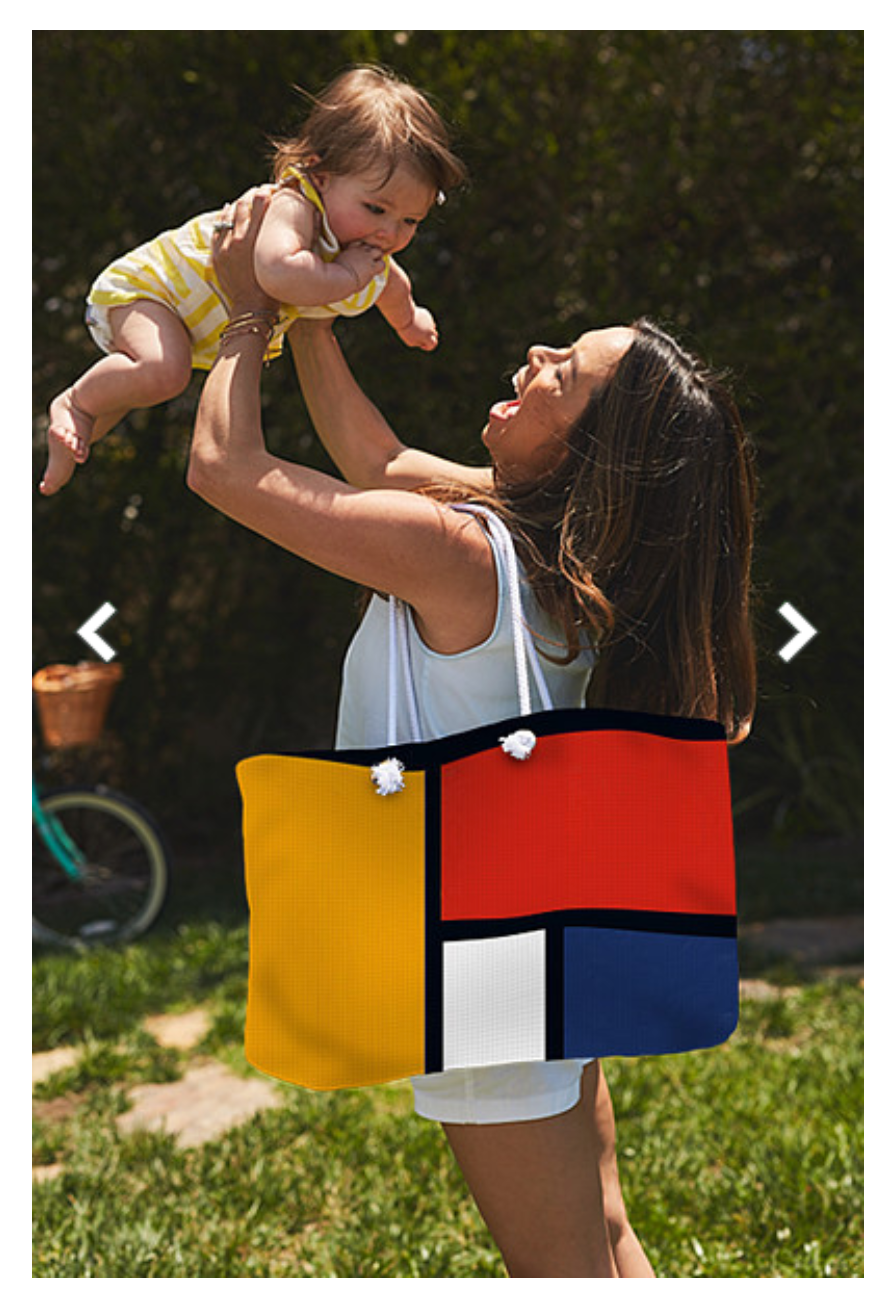 Color Squares - Mondrian Inspired - Weekender Tote Bag - Portraits by NC