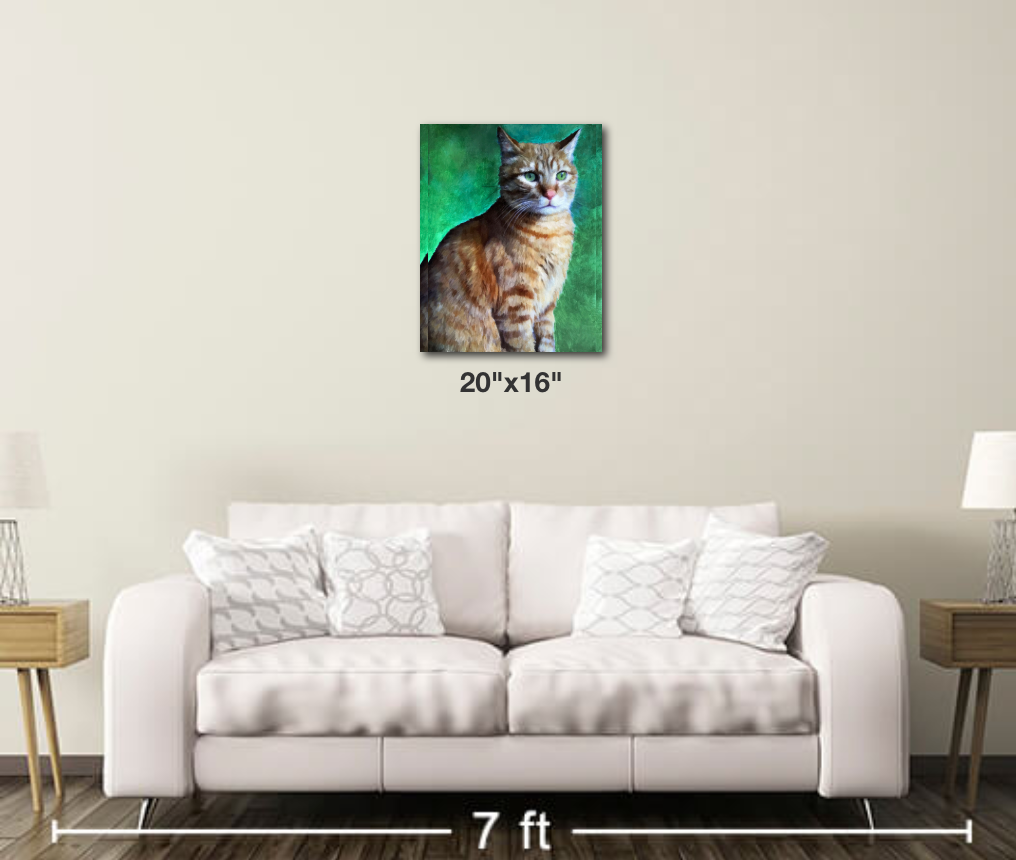 Tabby Cat - Metal Print – Portraits and Miniatures by NC