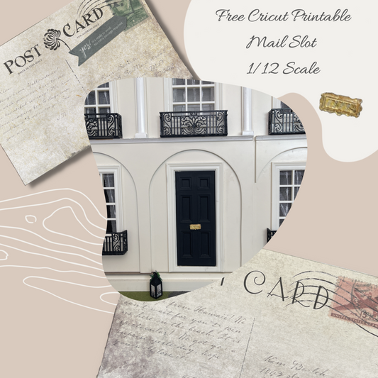 1/12 Scale Dollhouse Mail Slot - Free Printable PDF