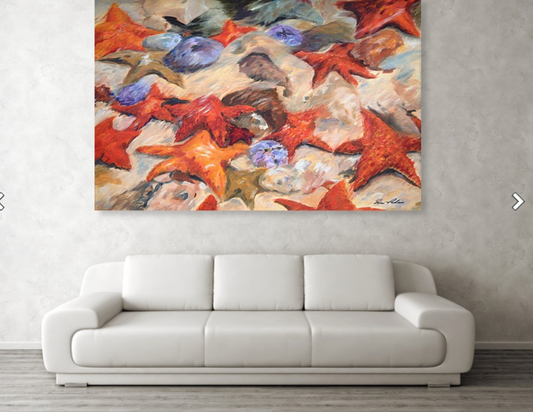 large starfish canvas print