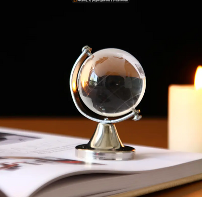 Miniature Glass Globe 1/6 Scale Doll Accessory on book