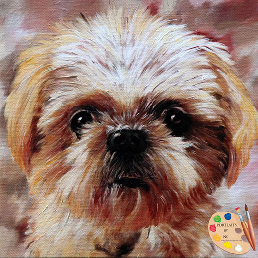 Tierporträts - Hundeporträts - Shih Tzu Ölporträt