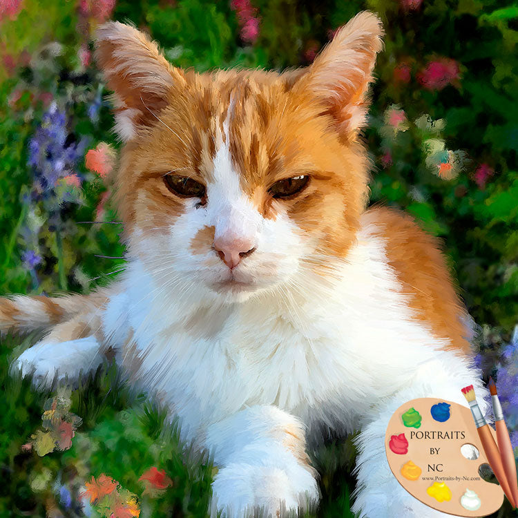 Tabby Cat Painting 626