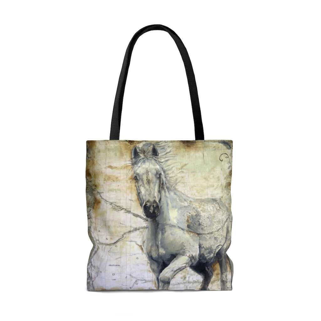 Tote Bag - Whispers Across the Steppe Equine Design lrg back