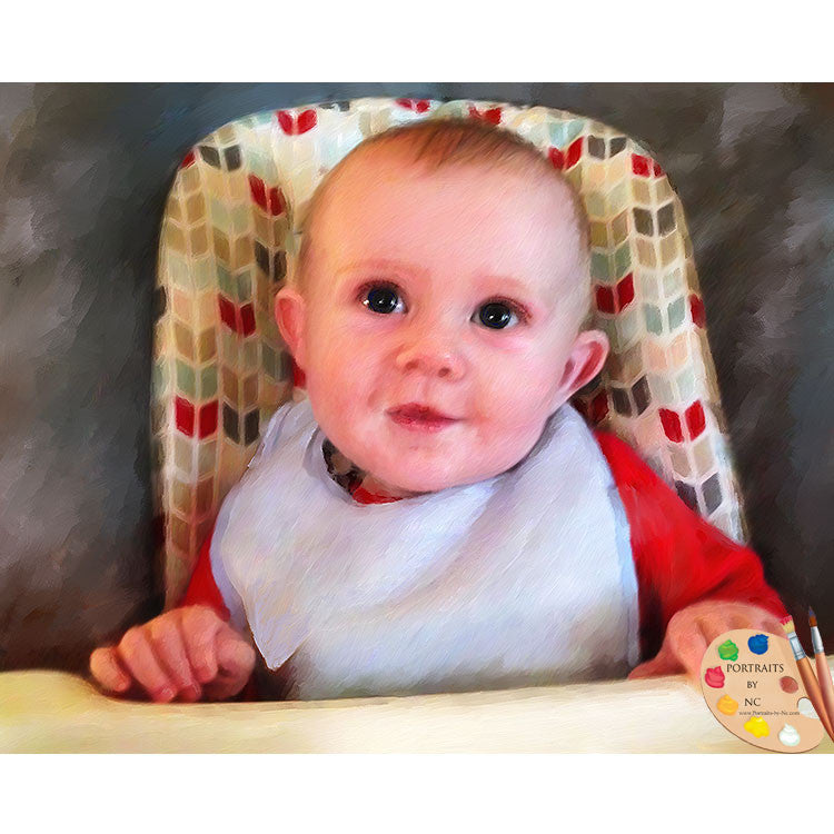 Baby in Highchair Portrait 378 - Portraits by NC