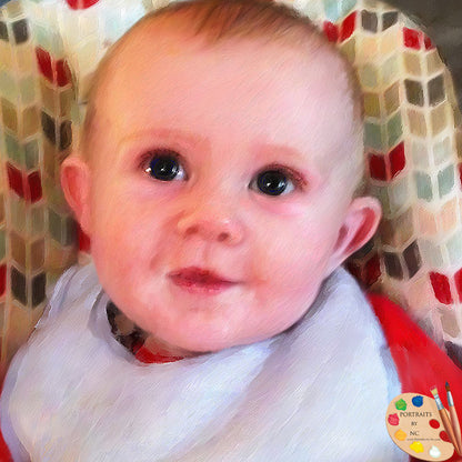 Baby in Highchair Portrait 378 - Portraits by NC