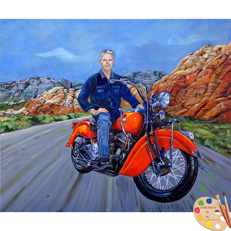 Motorcycle Rider Portrait