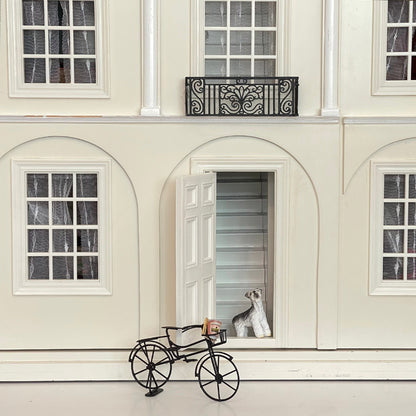 Dollhouse Miniature Faux Balcon Échelle 1/12 Élément architectural en fer forgé