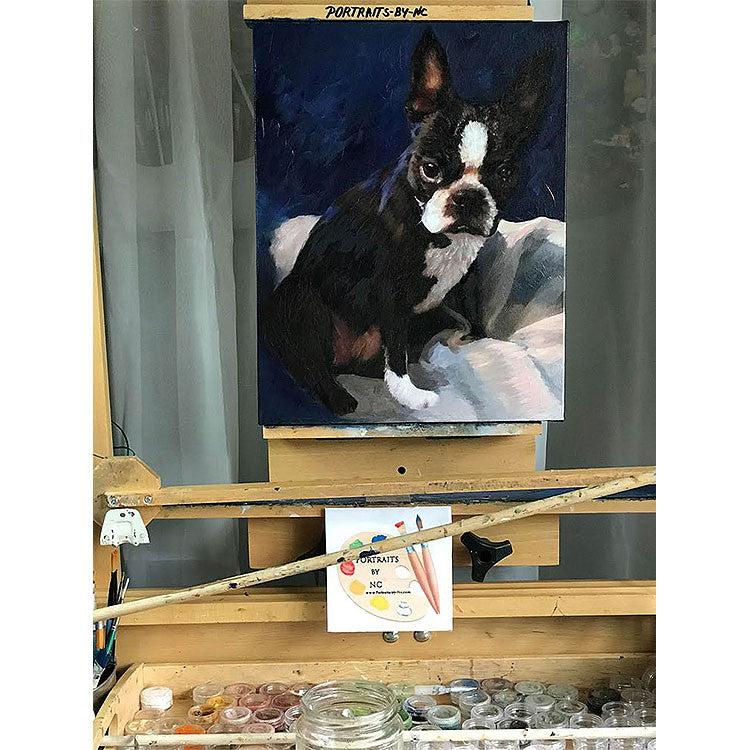 Boston Terrier  Dog Portrait 558 - Portraits by NC