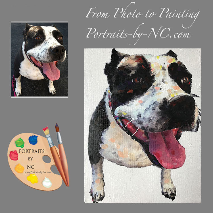 Boxer Dog Painting 518 - Portraits by NC