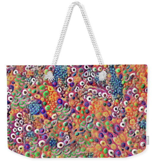 Bubbles Abstract Art - Weekender Tote Bag 583 - Portraits by NC