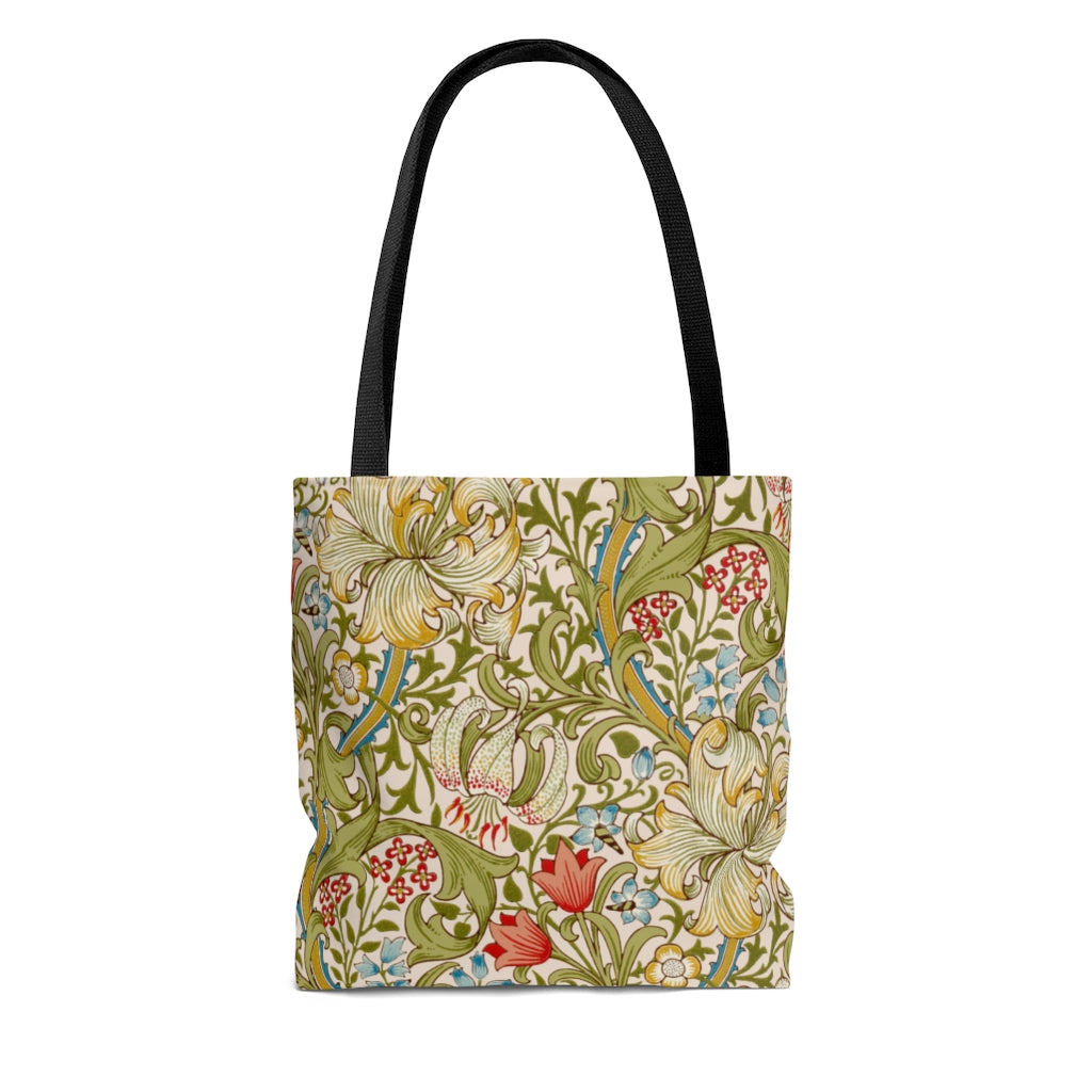Taschen-Tasche - goldener Lilly William Morris-Entwurf
