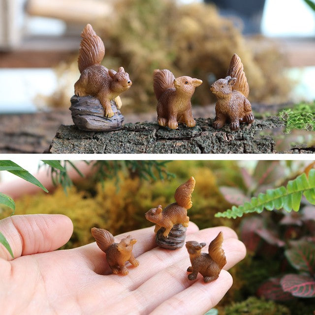 3 Squirrels Miniature 1 12 Scale Dollhouse Diorama Animals
