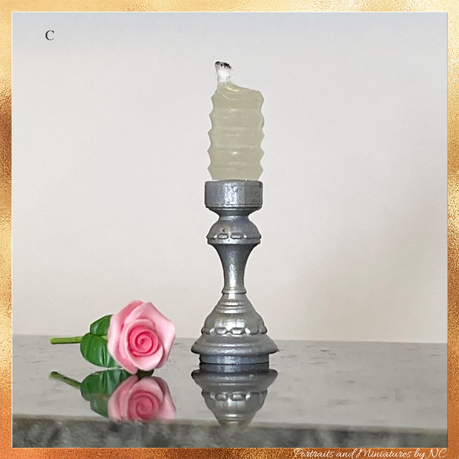 Miniature Candle Stick for Dollhouse 1 12 scale Option C